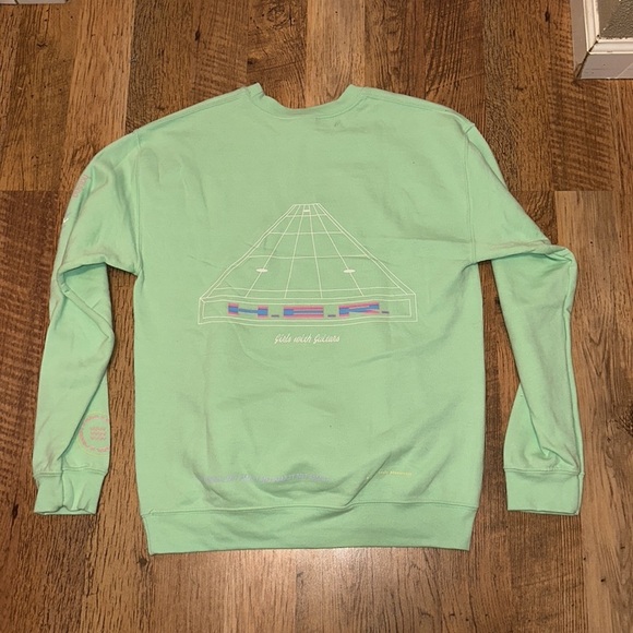 Fender x Her Concert Merch Mint Green Crewneck D7 - Picture 2 of 4